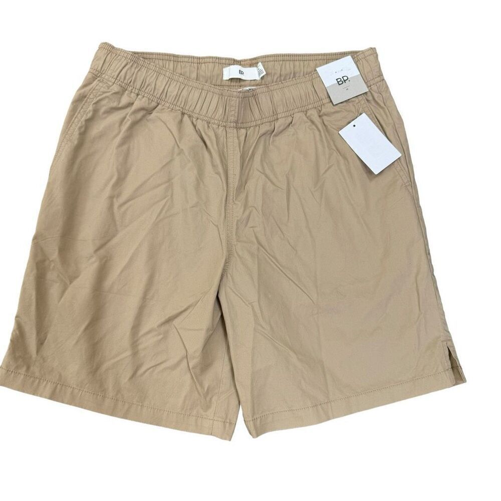 BP. Men’s tan nomad 100% cotton shorts elastic waist size M NWT